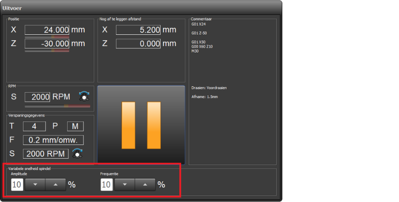 R&D Software - Besturing dialoog