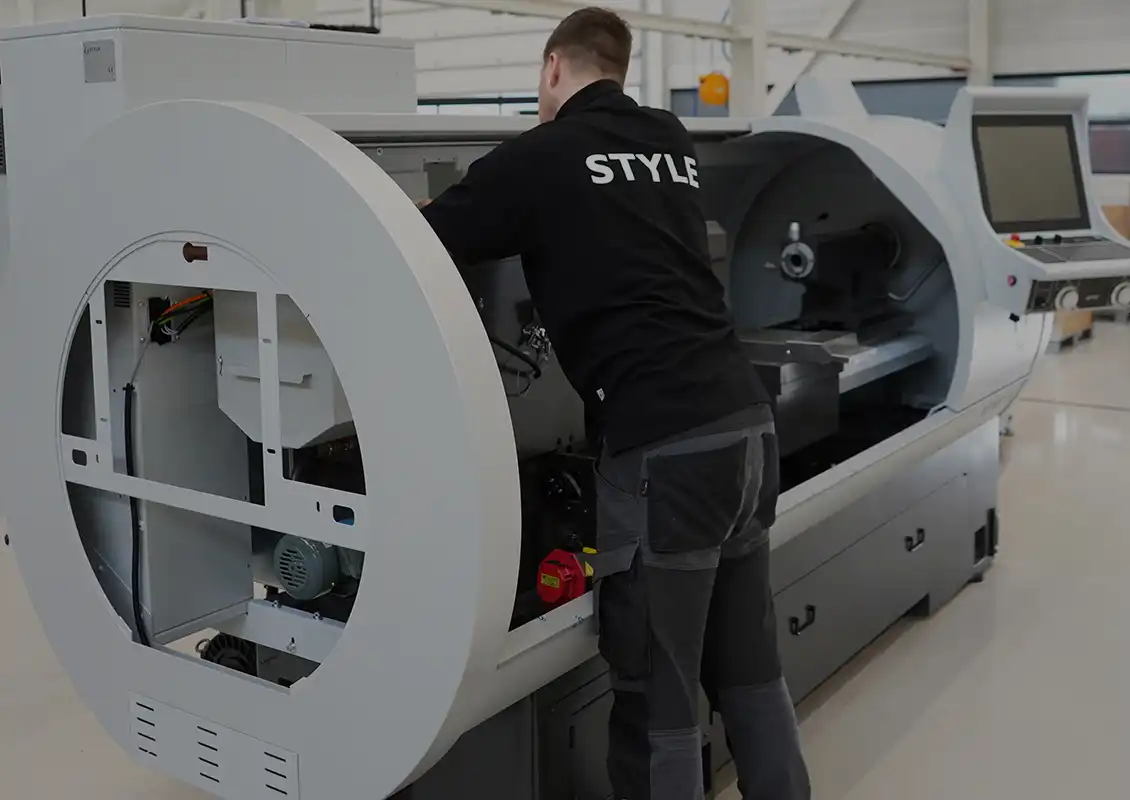 Henry working on the 510 lathe